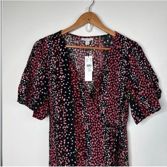 NWT Topshop Peplum Frill Wrap Maxi Dress | Size 2 | Floral Cottagecore‎ - Picture 4 of 8